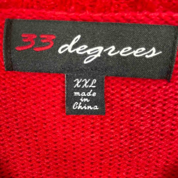 Ugly Christmas Sweater with Flamingos and Feathers by 33 Degrees Womens Size XXL - Picture 4 of 9